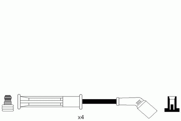 4081 NGK fios de alta voltagem, kit