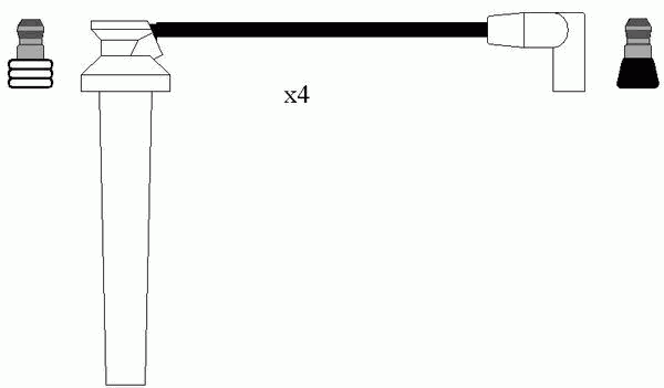 2476 NGK fios de alta voltagem, kit