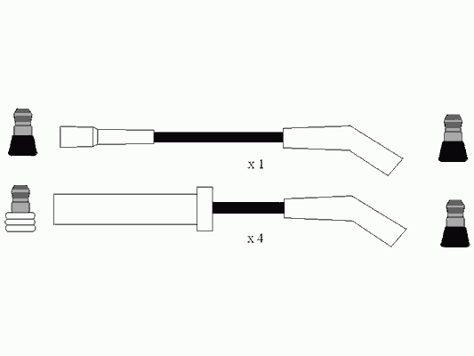 7319 NGK fios de alta voltagem, kit