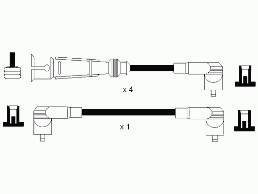 0947 NGK fios de alta voltagem, kit