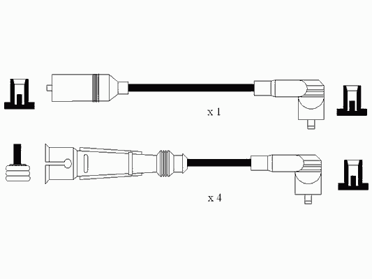 0901 NGK fios de alta voltagem, kit