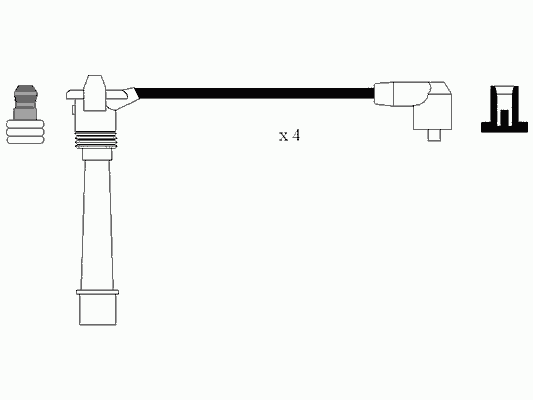 7211 NGK fios de alta voltagem, kit