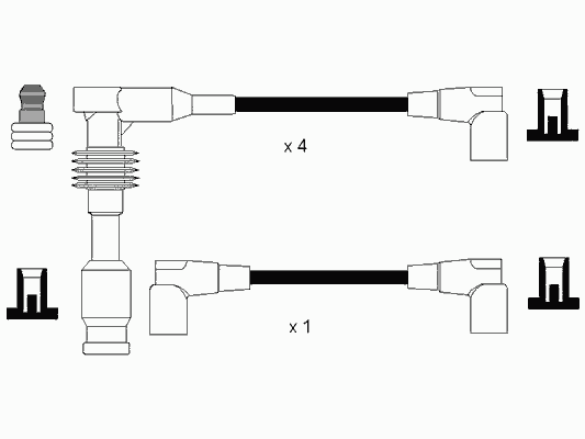 0767 NGK fios de alta voltagem, kit