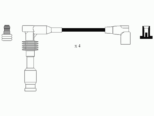 Fios de alta voltagem, kit 0766 NGK