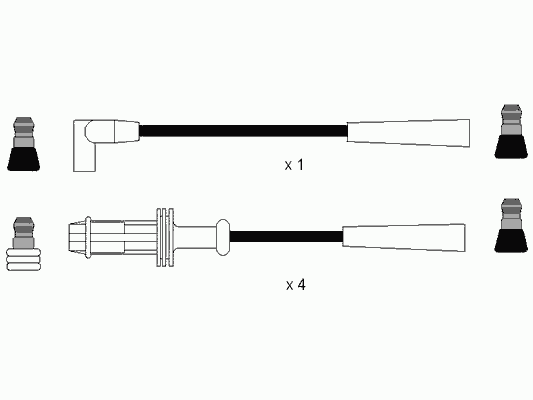 7371 NGK fios de alta voltagem, kit