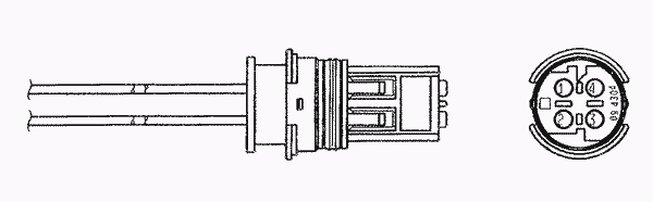 0015407317 Mercedes sonda lambda, sensor direito de oxigênio depois de catalisador