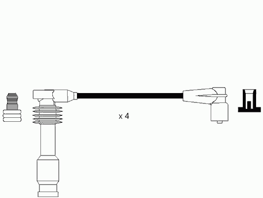 6995 NGK fios de alta voltagem, kit