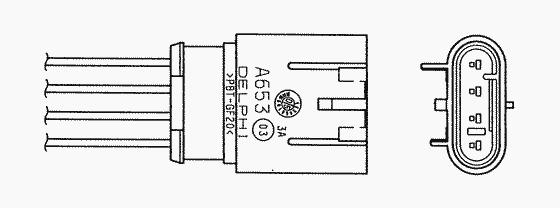 Sonda lambda, sensor de oxigênio para Fiat Panda (169A)