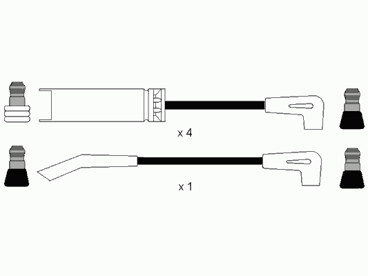 0593 NGK fios de alta voltagem, kit