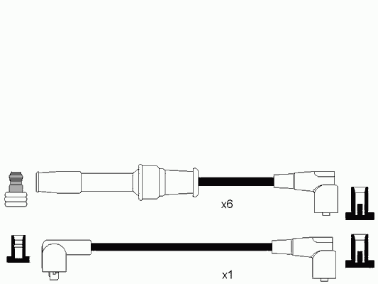 96066677 Peugeot/Citroen fios de alta voltagem, kit