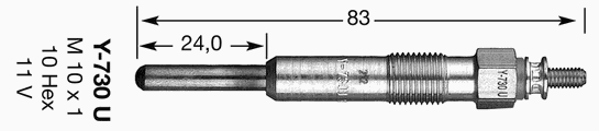 6704 NGK vela de incandescência