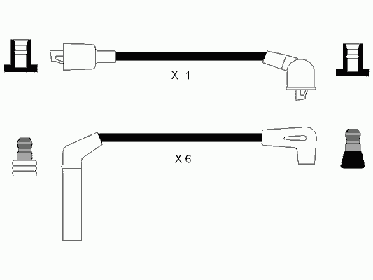 Fios de alta voltagem, kit 8287 NGK