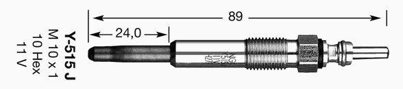 6892 NGK vela de incandescência