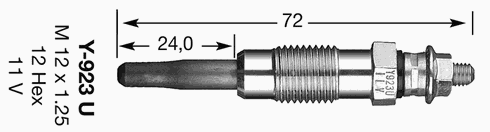 3380 NGK vela de incandescência