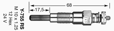 7771 NGK vela de incandescência