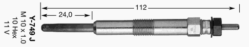 5013 NGK vela de incandescência