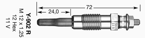 2237 NGK vela de incandescência