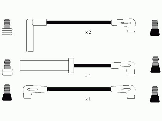 8284 NGK fios de alta voltagem, kit