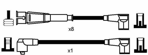 Fios de alta voltagem, kit 0751 NGK