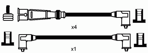 2569 NGK fios de alta voltagem, kit