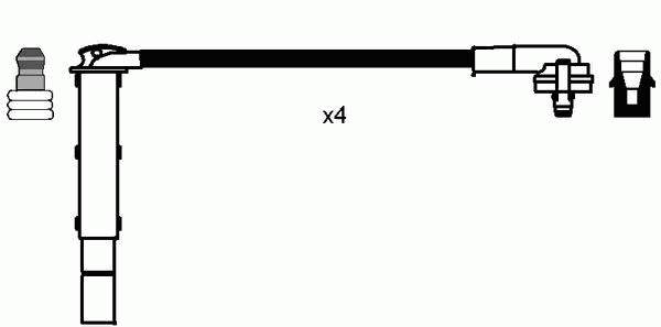 Fios de alta voltagem, kit 0640 NGK