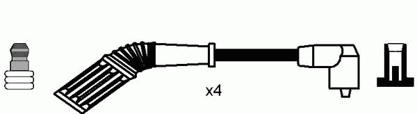 Fios de alta voltagem, kit 2572 NGK