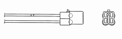 0495 NGK sonda lambda, sensor de oxigênio até o catalisador