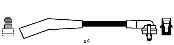 4062 NGK fios de alta voltagem, kit