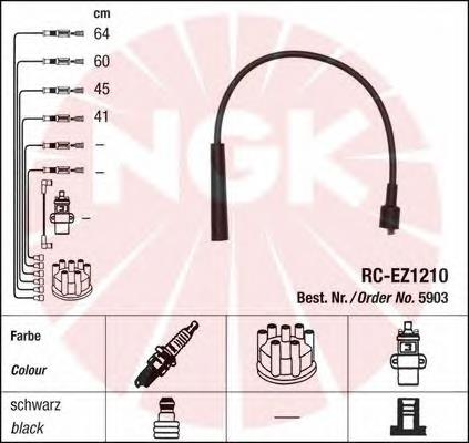 5903 NGK fios de alta voltagem, kit