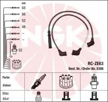 5388 NGK fios de alta voltagem, kit