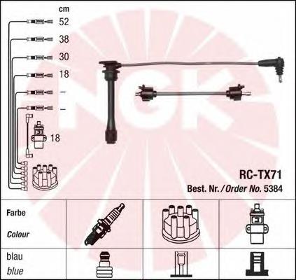 5384 NGK fios de alta voltagem, kit