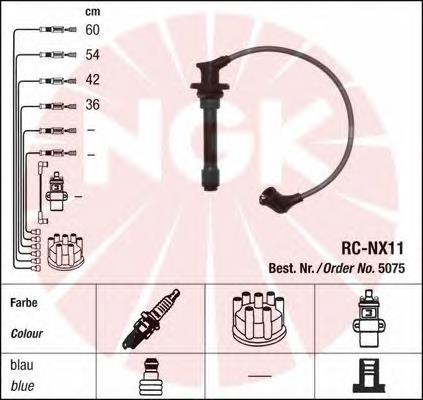 5075 NGK fios de alta voltagem, kit