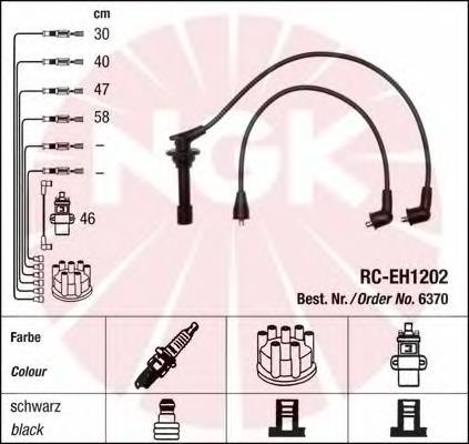 Fios de alta voltagem, kit 6370 NGK