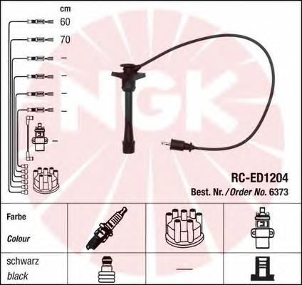 6373 NGK fios de alta voltagem, kit