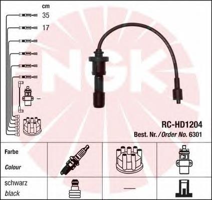 6301 NGK fios de alta voltagem, kit
