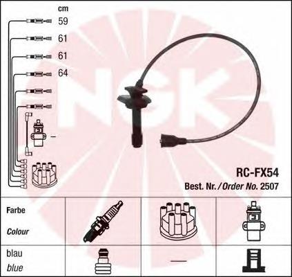 2507 NGK fios de alta voltagem, kit