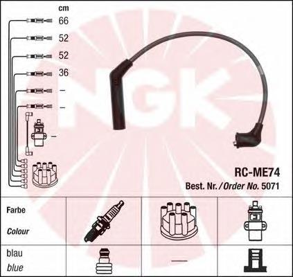 5071 NGK fios de alta voltagem, kit