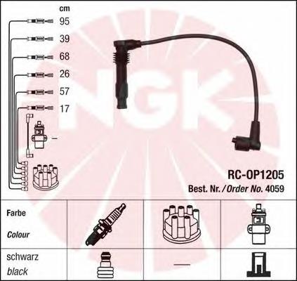 RC-OP1205 NGK fios de alta voltagem, kit