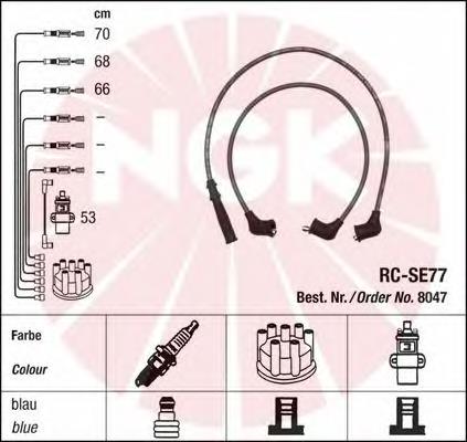 Fios de alta voltagem, kit 8047 NGK