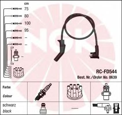 0639 NGK fios de alta voltagem, kit