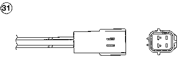Sonda lambda, sensor de oxigênio depois de catalisador 1967 NGK