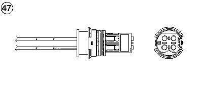 1609 NGK sonda lambda, sensor de oxigênio depois de catalisador