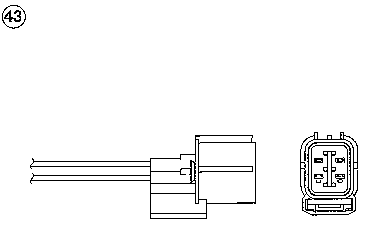 Sonda lambda, sensor de oxigênio até o catalisador 0062 NGK