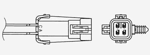 1869 NGK sonda lambda, sensor de oxigênio até o catalisador