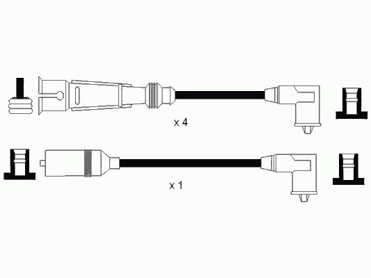 0949 NGK fios de alta voltagem, kit