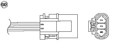 2269069A01 Nissan sonda lambda, sensor de oxigênio