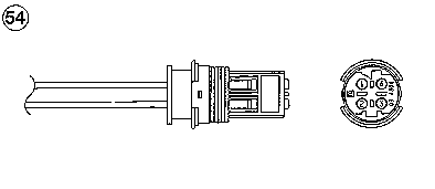 Sonda lambda, sensor de oxigênio 1974 NGK