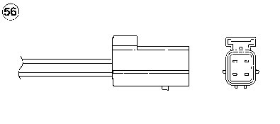 Sonda lambda, sensor de oxigênio 0024 NGK