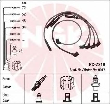 Fios de alta voltagem, kit 9917 NGK