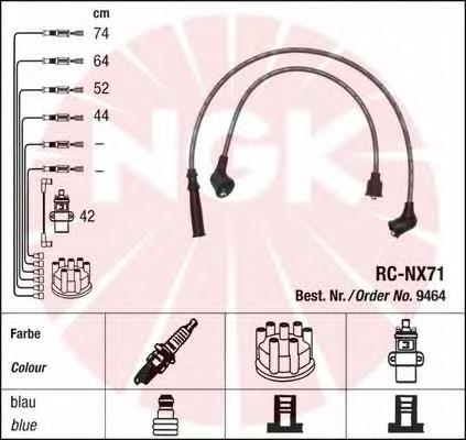 9464 NGK fios de alta voltagem, kit